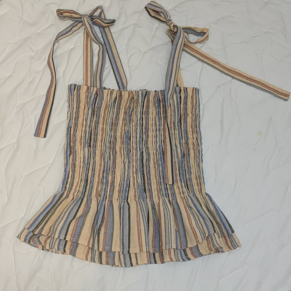 Smocked crop tank